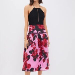 Tuckernuck Floral Pink and Black Women's Dress NWT